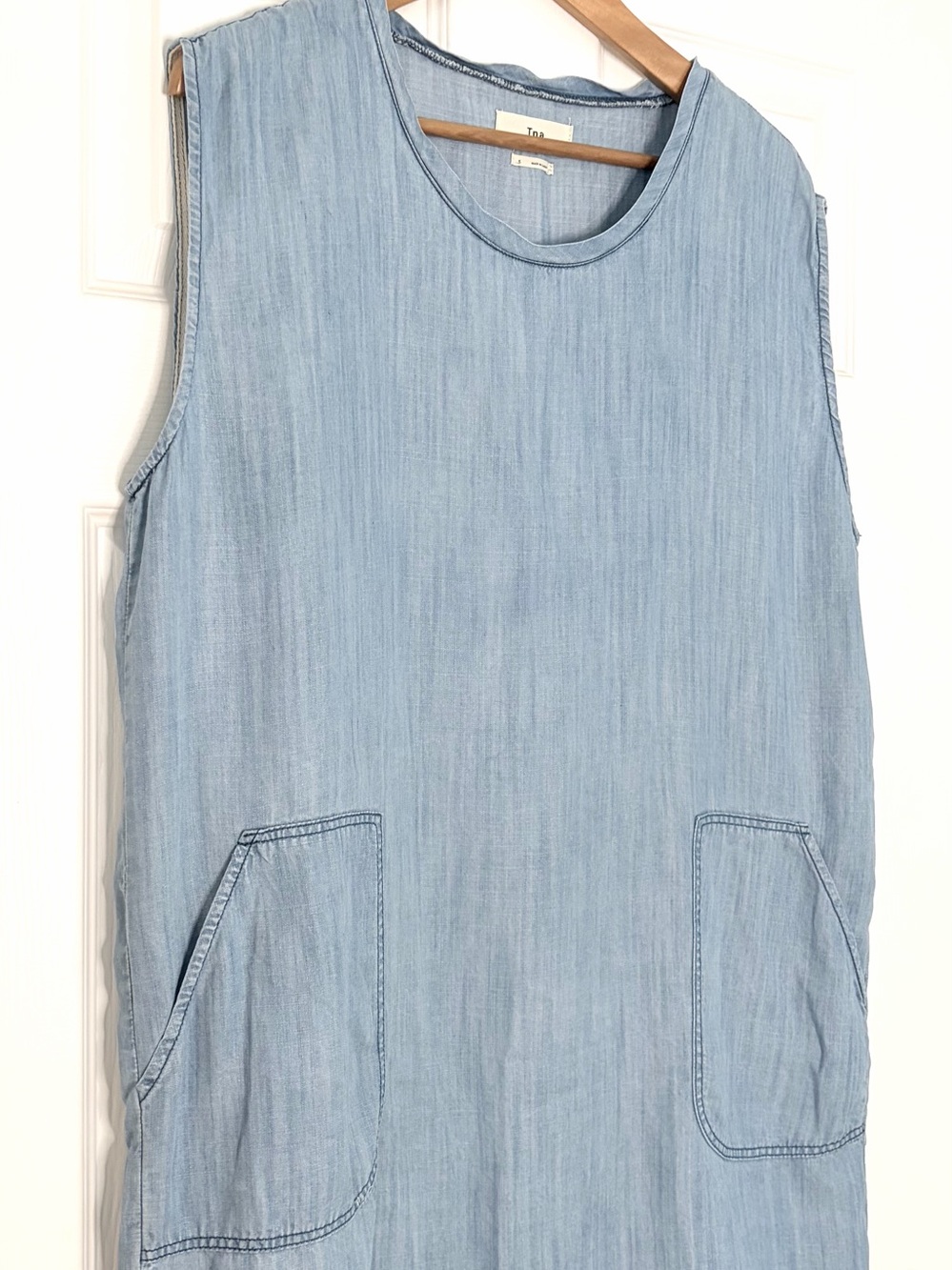 Aritzia TNA Light Blue Denim Tunic Top Size S